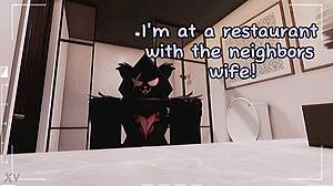 Hey, wanna see Roblox Raven Team Leader bang the hot neighbor?
