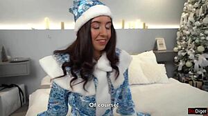 me and stepdad got snow maiden for a crazy hardcore threesome on christmas eve, oops, so wild!