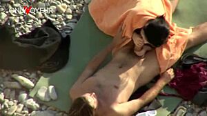 Beach voyeur wonders if fresh sperm works as sunblock cream