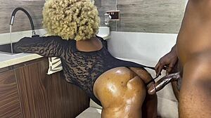 Step Father Drills Me Hard in Kitchen with BBC While Water Runs Wet