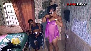 Olosho lesbians show off new clothes and seduce me into steamy girl-on-girl play