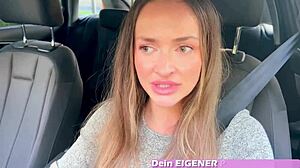german student squirts in car during failed auto userdate