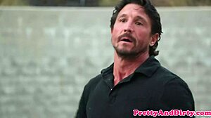 Cockloving babe sucks and bangs her coach hard!