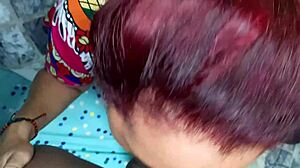 Mature Sucks Stepson's Monster Big Black Cock Deepthroat