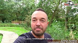 german teen picked up for outdoor creampie encounter