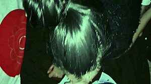 this sweet latina is sucking a big black cock in her homemade video