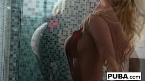 Hot big boobed brunette Brooklyn teases with her perfect nude body and big tits