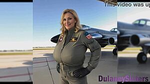 Beautiful babe fucks on yellow sofa