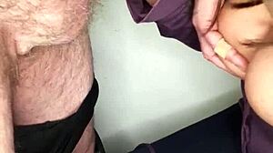 Italian redhead takes cum in mouth and on tongue. Is this the hottest European facial yet?