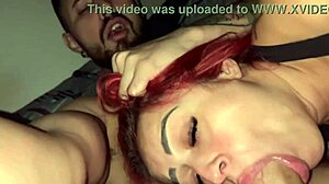pov blowjob turns into deepthroat with huge cock