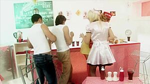 Milf Waitresses Diana Gold And Eva Mercedes In Ffmm Foodie Foursome!