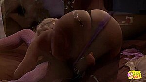 Wow, these blonde lesbians have the best midnight fuck!