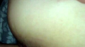 Wife moans during creampie ass fucking