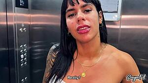 Big ass Sayafit cheats with anal on girlfriend