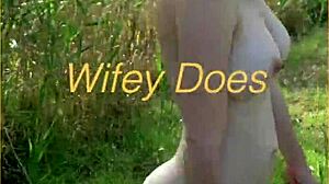 young wife tries first nude walk outdoors