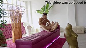 Colombian wife with big ass cheats for a happy ending. Her oiled curves get a wild massage.