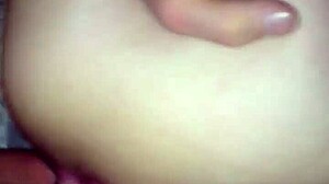 Wife moans during creampie ass fucking