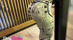 Man, I hooked up with my trainer in the gym bathroom. Her big ass and blonde hair drove me wild!