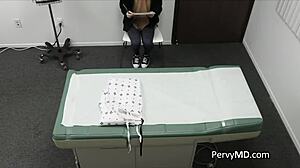 Redhead patient gets drilled deep on hospital exam table