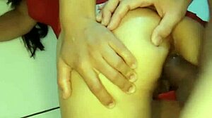 Young Latina girl in the bathroom releases her ass. I cum half a liter inside and she does a striptease with a poem.