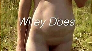 young wife tries first nude walk outdoors