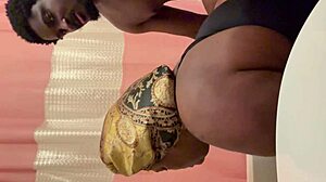 Quickie Before Getting In The Shower With Ebony Ass And Big Cock Cumshot