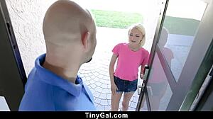 Ever Seen Tiny Gal Slammed in Full Nelson with Fat Dick?