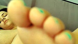 Adina125ml relaxes with anal play using toys