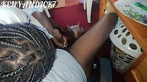 African Nanny Toys with Boss’s Black Dick at Work