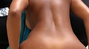 Watch this brunette beauty licking her endowed boyfriend's big cock up close!