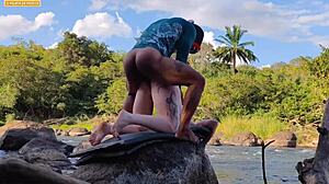 Gangbang With Three Well-Endowed Men Outdoor