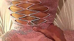 Sexy brunette vampire seduces blonde with toys