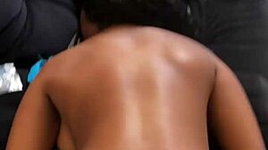 Watch this brunette beauty licking her endowed boyfriend's big cock up close!