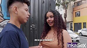 dark colombian babe teasing stranger on tinder