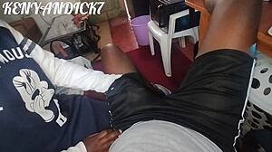 African Nanny Toys with Boss’s Black Dick at Work