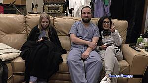 Dr. Tampa's corporate slaves in latex. Jasmine Rose endures humiliating nurse roleplay with gloves and tattoos.