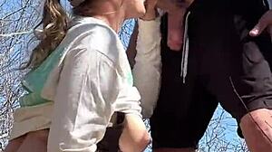 Amateur Couple Caught Banging Hard in Forest with Big Cock