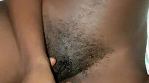 Ebony Woman With Hairy Big Pussy And Natural Tits Gets Fucked And Creampied