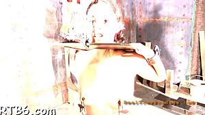 Domina commands rough missionary fucking with blowjob in bdsm session