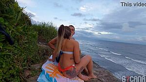 Amateur Encounters Hot Blonde on Beach for Outdoor Anal Assfucking Session