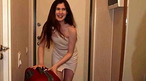 I pin her to the wall for a hard doggystyle fuck with spanking