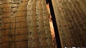 Voyeur Lesbian Slave Fingers Herself to Intense Orgasm