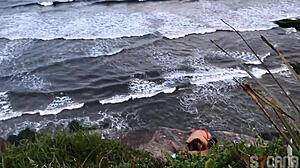 Amateur Encounters Hot Blonde on Beach for Outdoor Anal Assfucking Session