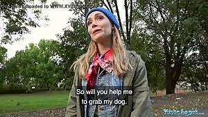 lost dog leads to outdoor sex