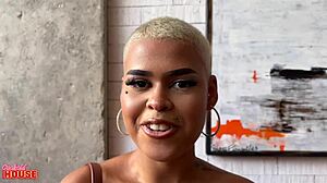 This 20-year-old hot girl loves sex, and her cuckold boyfriend enjoys watching her fuck videos with close-ups of cum in mouth, tits, blowjob, riding, muff diving, shaved pussy, and bent over positions.