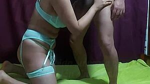 Pretty Mexican Wife Licks Friend's Skinny Cock