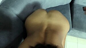 Casting a brunette Latina from Medellin for adult film interview