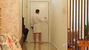 step sis caught me jerking and made me cum fast