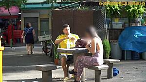 eager sub roxanne rae gags on owen gray's cock in bdsm spanking session with toys