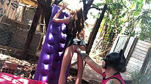 Ruiva Peituda Takes Sex Toy Deep and Gets Cum in Mouth